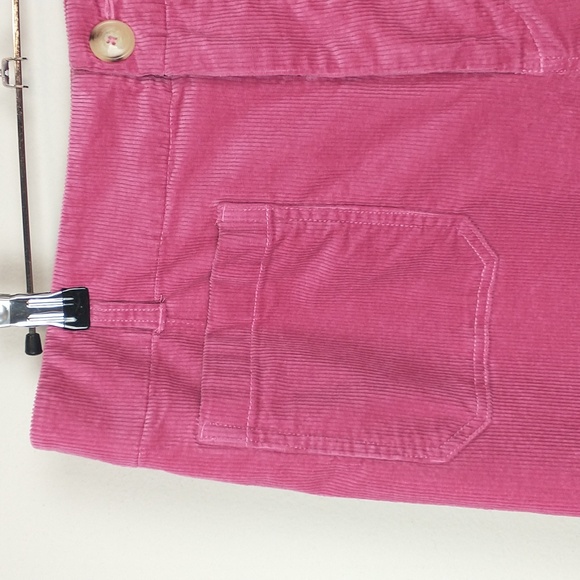 Anthropologie Maeve The Colette Pants Womens 32 Pink Wide Leg Corduroy Cropped - Picture 5 of 10